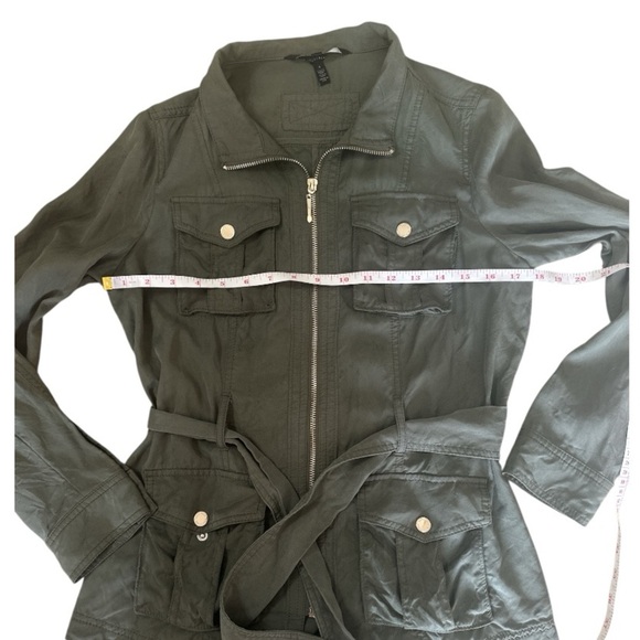 White House Black Market Soft Utility Jacket with Removable Belt Size 4 - Picture 7 of 10